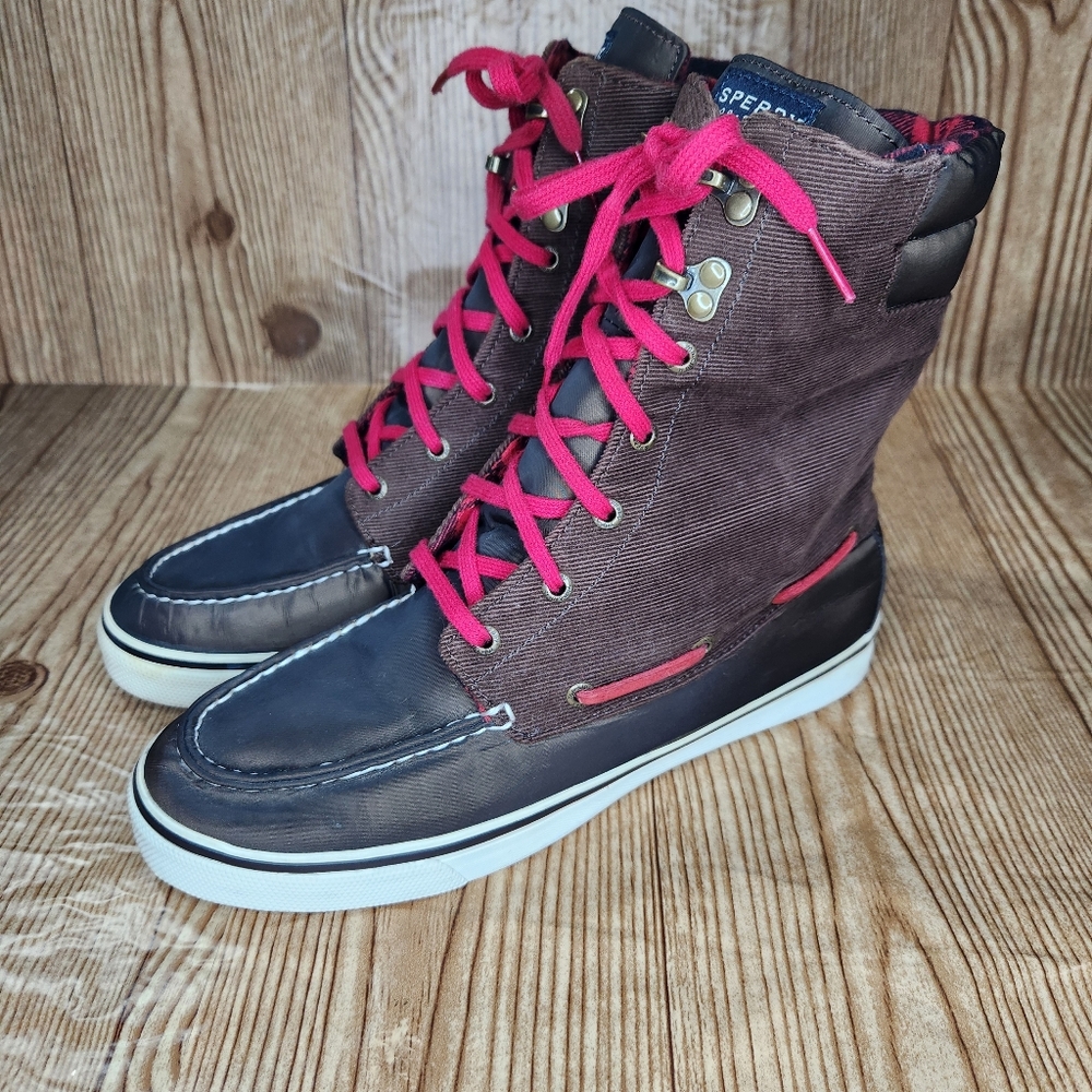 Sperry Women's High Top Plaid Top-Slider Sneaker Size 9‎